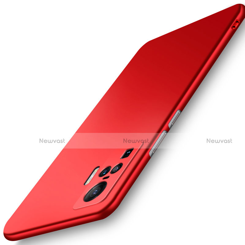 Hard Rigid Plastic Matte Finish Case Back Cover M03 for Vivo X50 Pro 5G Red