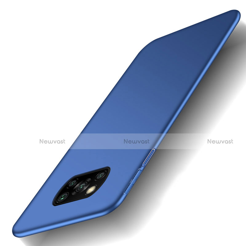 Hard Rigid Plastic Matte Finish Case Back Cover M03 for Xiaomi Poco X3 NFC Blue