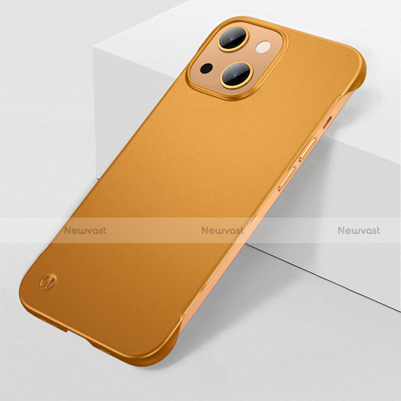Hard Rigid Plastic Matte Finish Case Back Cover M04 for Apple iPhone 13 Mini Gold