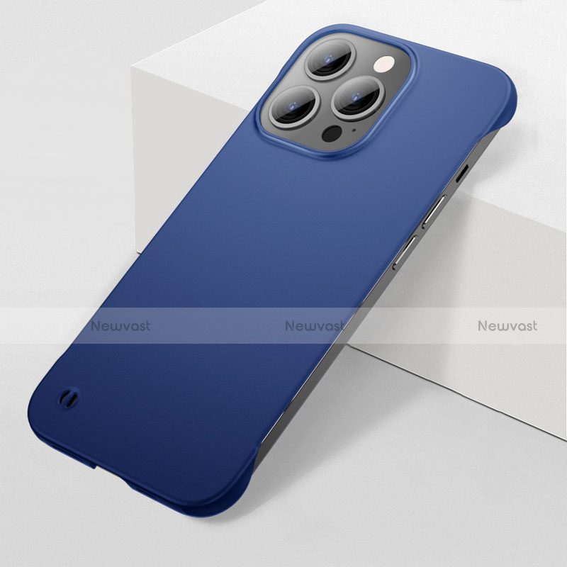 Hard Rigid Plastic Matte Finish Case Back Cover M04 for Apple iPhone 14 Pro Max Blue