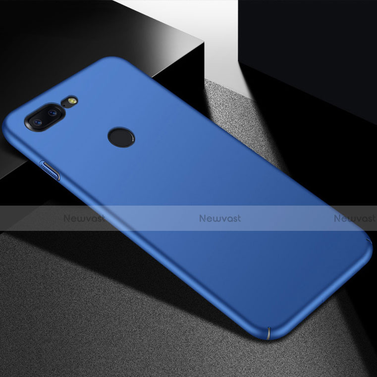 Hard Rigid Plastic Matte Finish Case Back Cover M05 for OnePlus 5T A5010 Blue