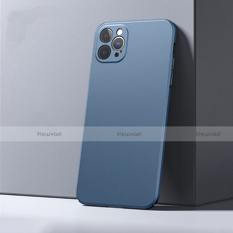 Hard Rigid Plastic Matte Finish Case Back Cover P01 for Apple iPhone 12 Pro Max Blue