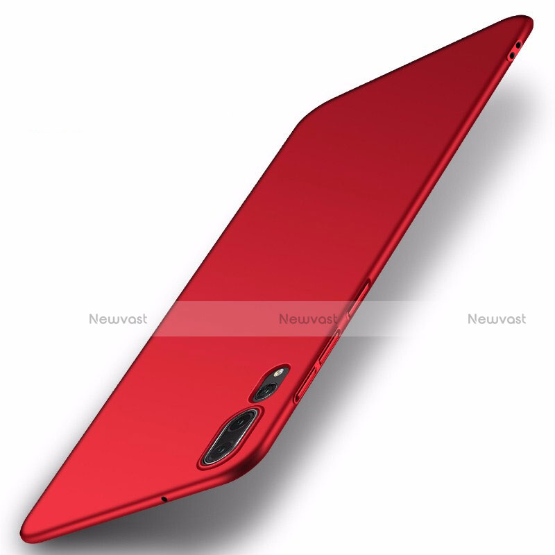 Hard Rigid Plastic Matte Finish Case Back Cover P01 for Huawei P20 Pro Red
