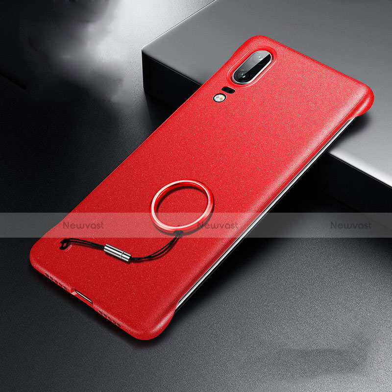 Hard Rigid Plastic Matte Finish Case Back Cover P01 for Huawei P20 Red