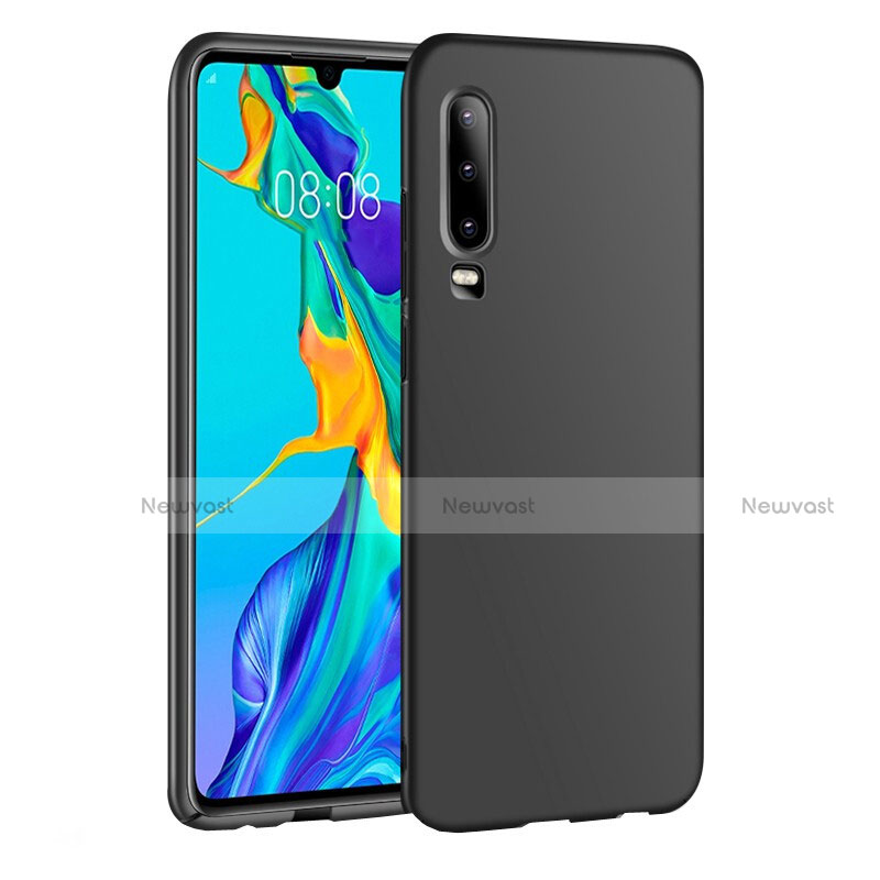 Hard Rigid Plastic Matte Finish Case Back Cover P01 for Huawei P30 Black