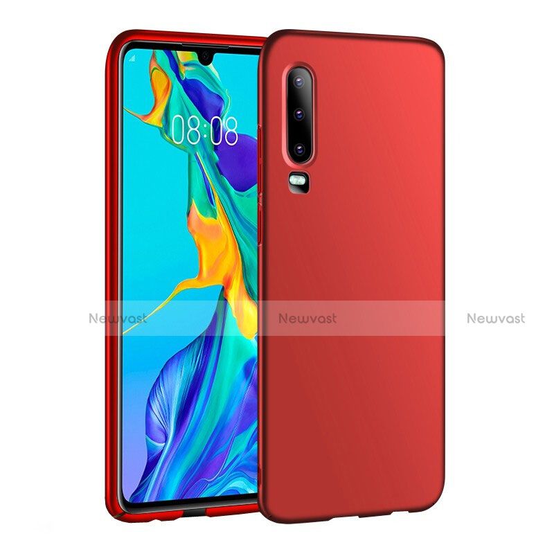 Hard Rigid Plastic Matte Finish Case Back Cover P01 for Huawei P30 Red