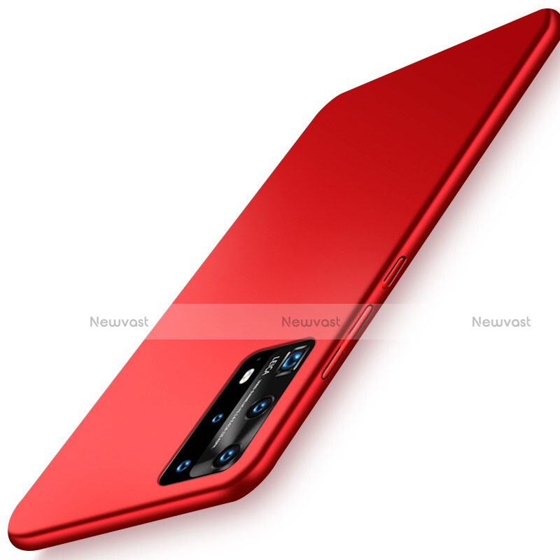 Hard Rigid Plastic Matte Finish Case Back Cover P01 for Huawei P40 Pro+ Plus Red