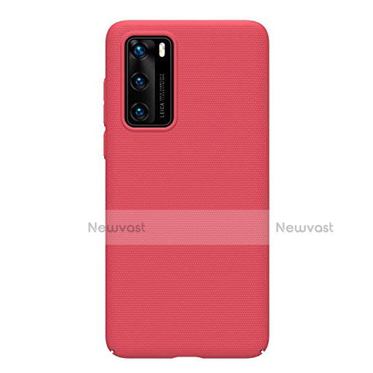 Hard Rigid Plastic Matte Finish Case Back Cover P01 for Huawei P40 Red