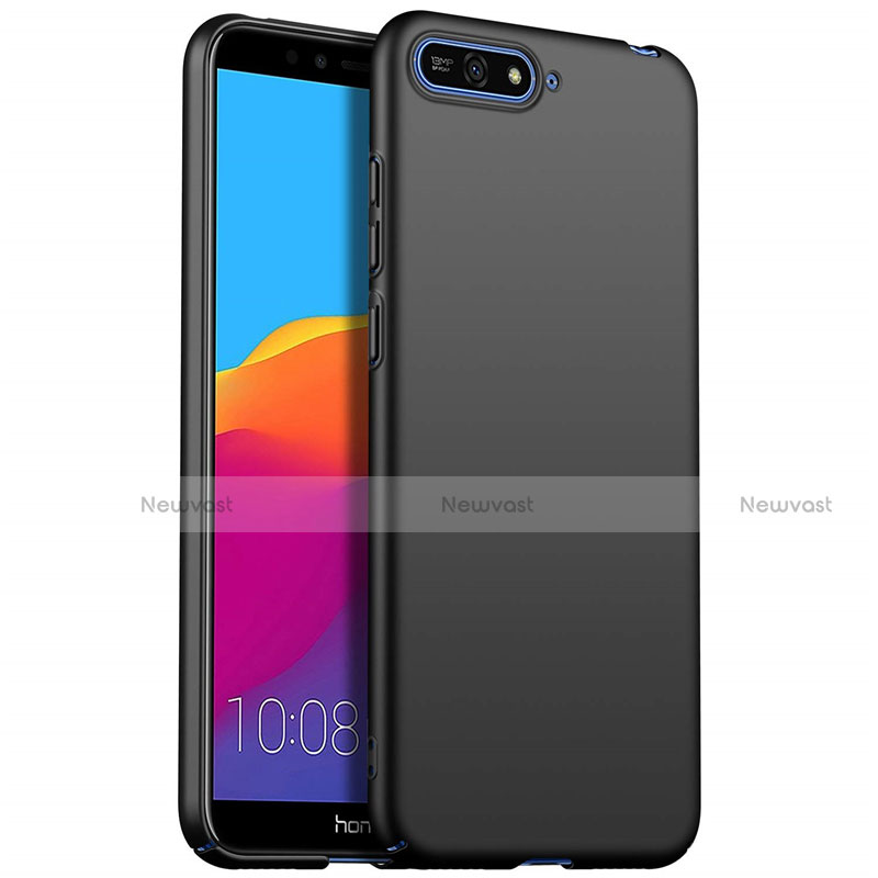 Hard Rigid Plastic Matte Finish Case Back Cover P01 for Huawei Y6 (2018) Black