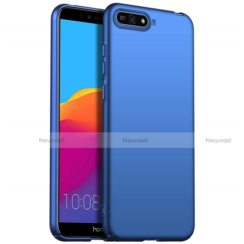 Hard Rigid Plastic Matte Finish Case Back Cover P01 for Huawei Y6 Prime (2018) Blue