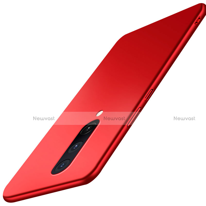Hard Rigid Plastic Matte Finish Case Back Cover P01 for OnePlus 8 Red