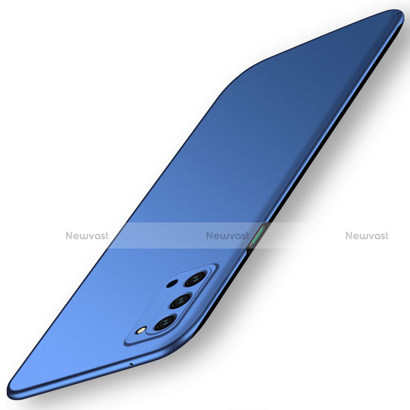 Hard Rigid Plastic Matte Finish Case Back Cover P01 for Oppo Reno4 5G Blue