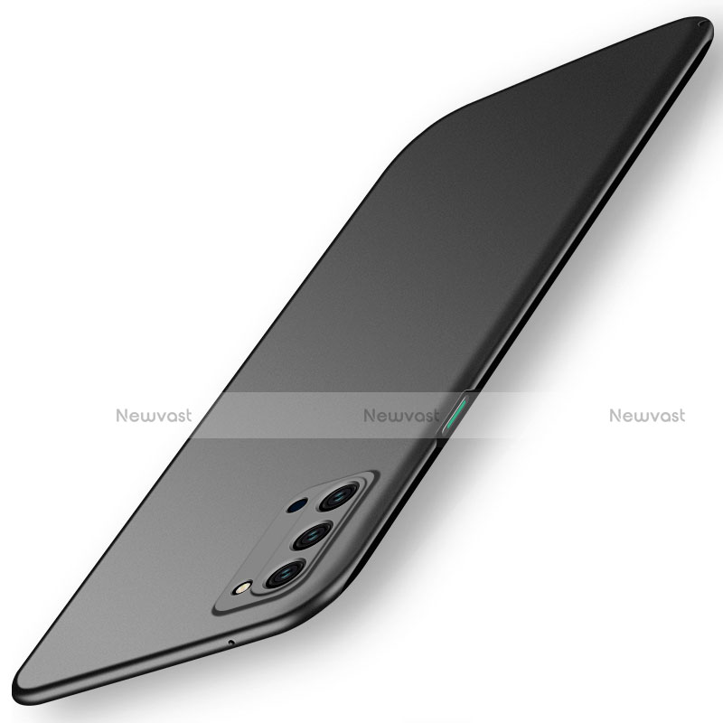 Hard Rigid Plastic Matte Finish Case Back Cover P01 for Oppo Reno4 Pro 5G Black