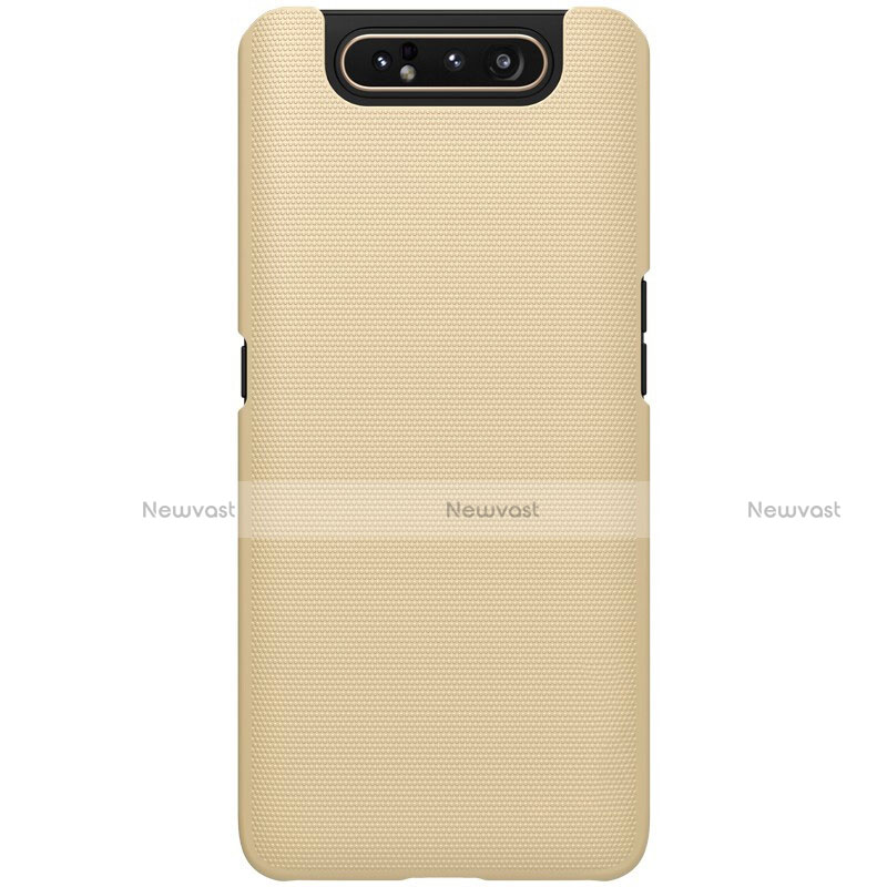 Hard Rigid Plastic Matte Finish Case Back Cover P01 for Samsung Galaxy A80 Gold