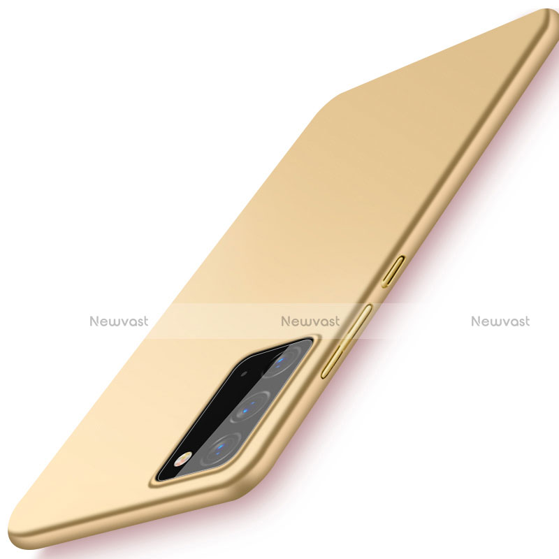 Hard Rigid Plastic Matte Finish Case Back Cover P01 for Samsung Galaxy Note 20 5G Gold