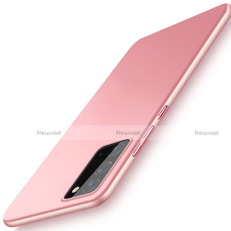 Hard Rigid Plastic Matte Finish Case Back Cover P01 for Samsung Galaxy Note 20 5G Rose Gold