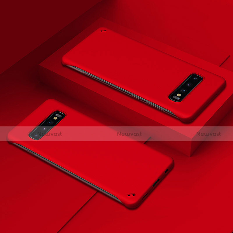 Hard Rigid Plastic Matte Finish Case Back Cover P01 for Samsung Galaxy S10 Red