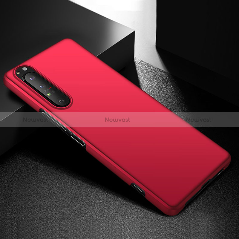 Hard Rigid Plastic Matte Finish Case Back Cover P01 for Sony Xperia 1 IV SO-51C Red