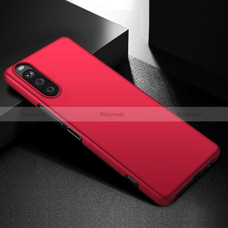 Hard Rigid Plastic Matte Finish Case Back Cover P01 for Sony Xperia 10 III Red