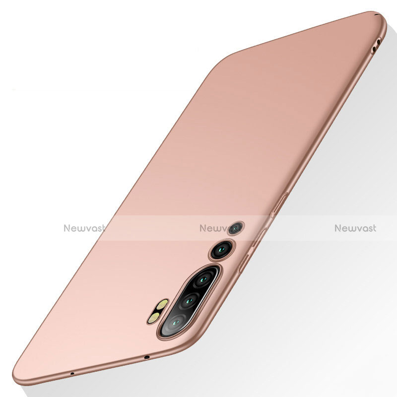 Hard Rigid Plastic Matte Finish Case Back Cover P01 for Xiaomi Mi Note 10 Rose Gold