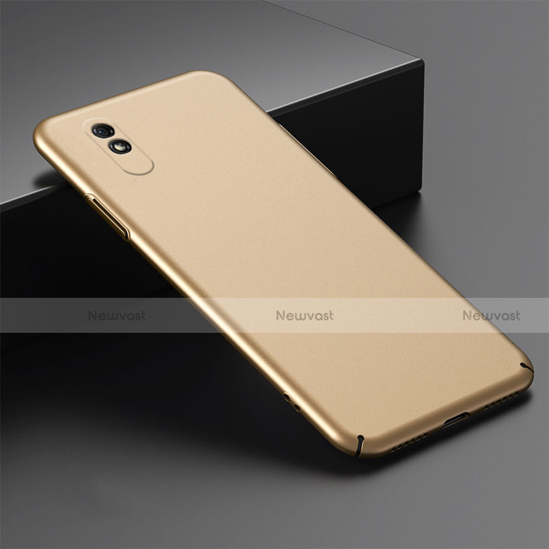 Hard Rigid Plastic Matte Finish Case Back Cover P01 for Xiaomi Redmi 9A Gold