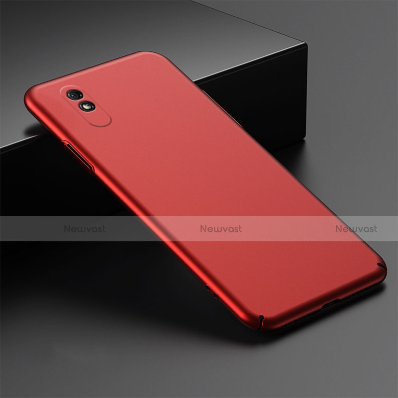 Hard Rigid Plastic Matte Finish Case Back Cover P01 for Xiaomi Redmi 9A Red