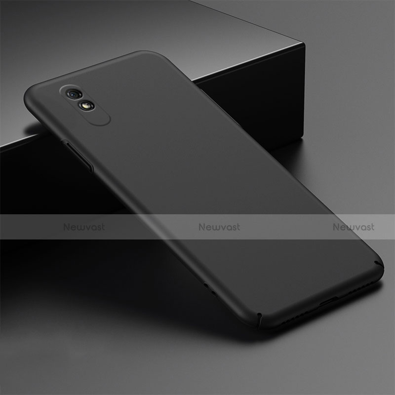 Hard Rigid Plastic Matte Finish Case Back Cover P01 for Xiaomi Redmi 9AT Black