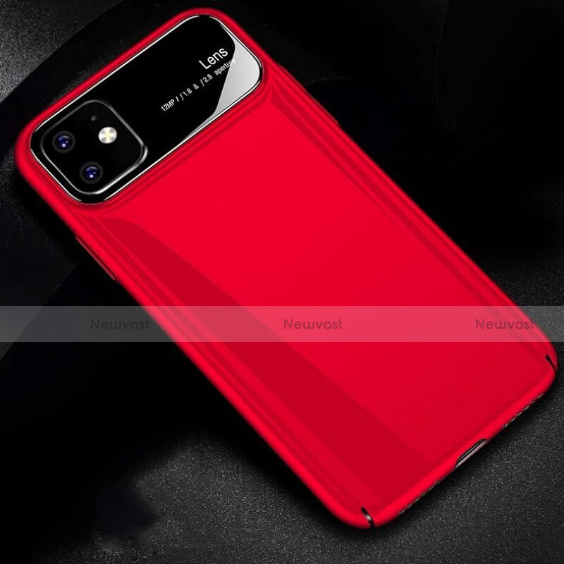 Hard Rigid Plastic Matte Finish Case Back Cover P02 for Apple iPhone 11 Red