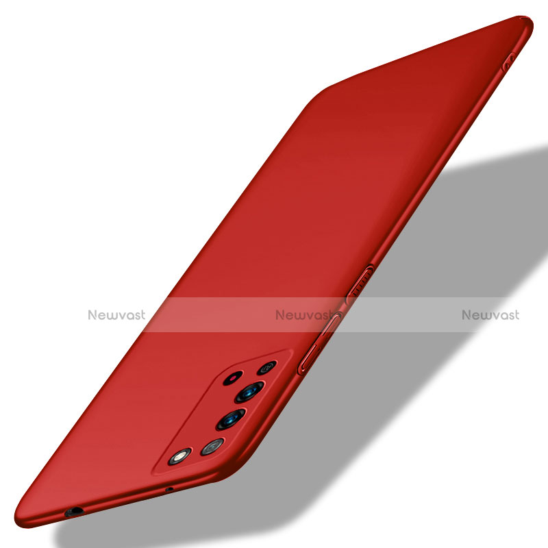 Hard Rigid Plastic Matte Finish Case Back Cover P02 for Huawei Honor X10 5G Red