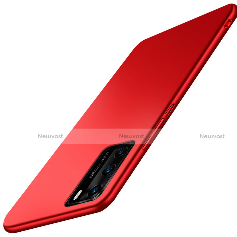 Hard Rigid Plastic Matte Finish Case Back Cover P02 for Huawei P40 Red