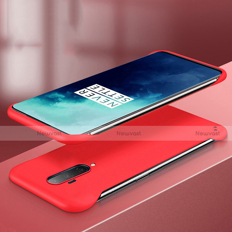 Hard Rigid Plastic Matte Finish Case Back Cover P02 for OnePlus 7T Pro Red