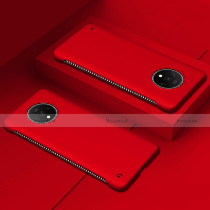 Hard Rigid Plastic Matte Finish Case Back Cover P02 for OnePlus 7T Red