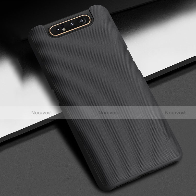 Hard Rigid Plastic Matte Finish Case Back Cover P02 for Samsung Galaxy A80 Black