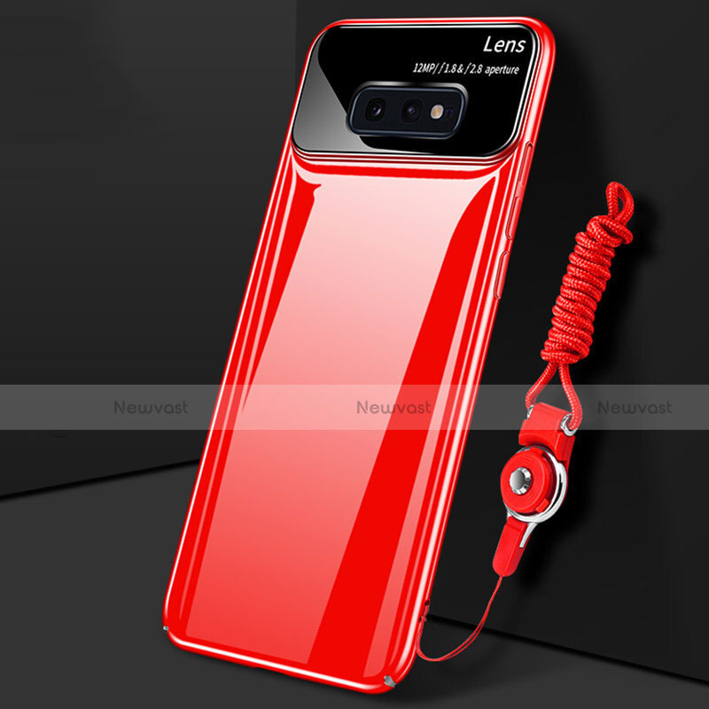 Hard Rigid Plastic Matte Finish Case Back Cover P02 for Samsung Galaxy S10e Red