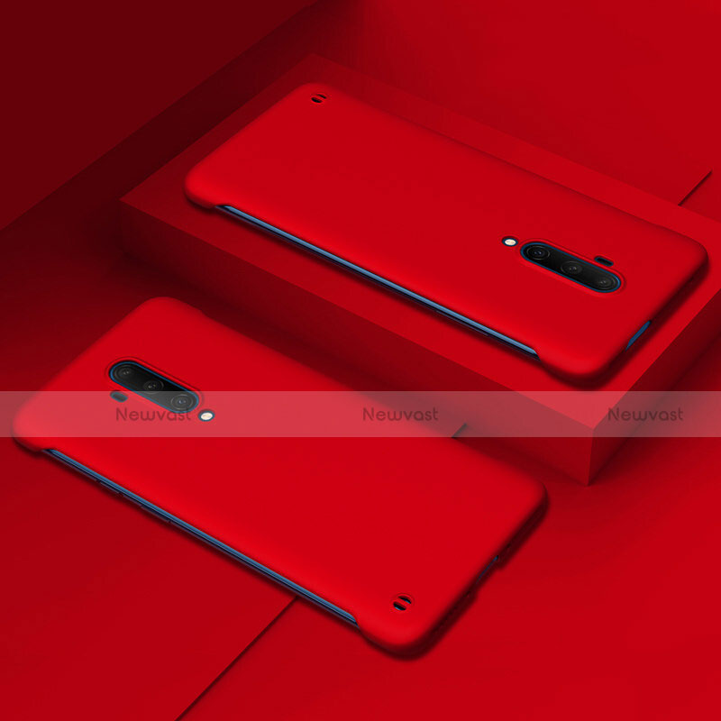 Hard Rigid Plastic Matte Finish Case Back Cover P03 for OnePlus 7T Pro Red