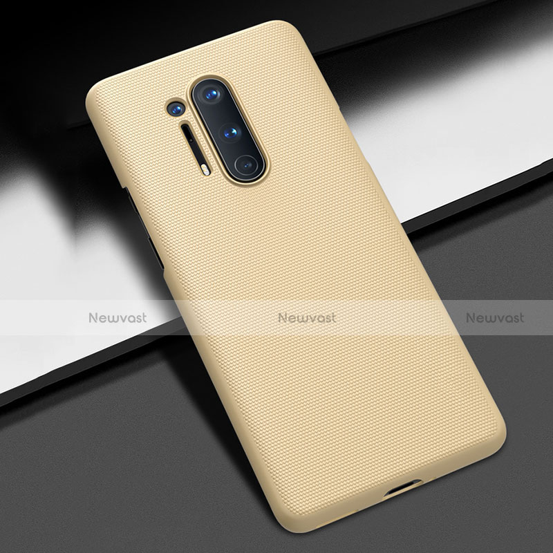 Hard Rigid Plastic Matte Finish Case Back Cover P03 for OnePlus 8 Pro Gold