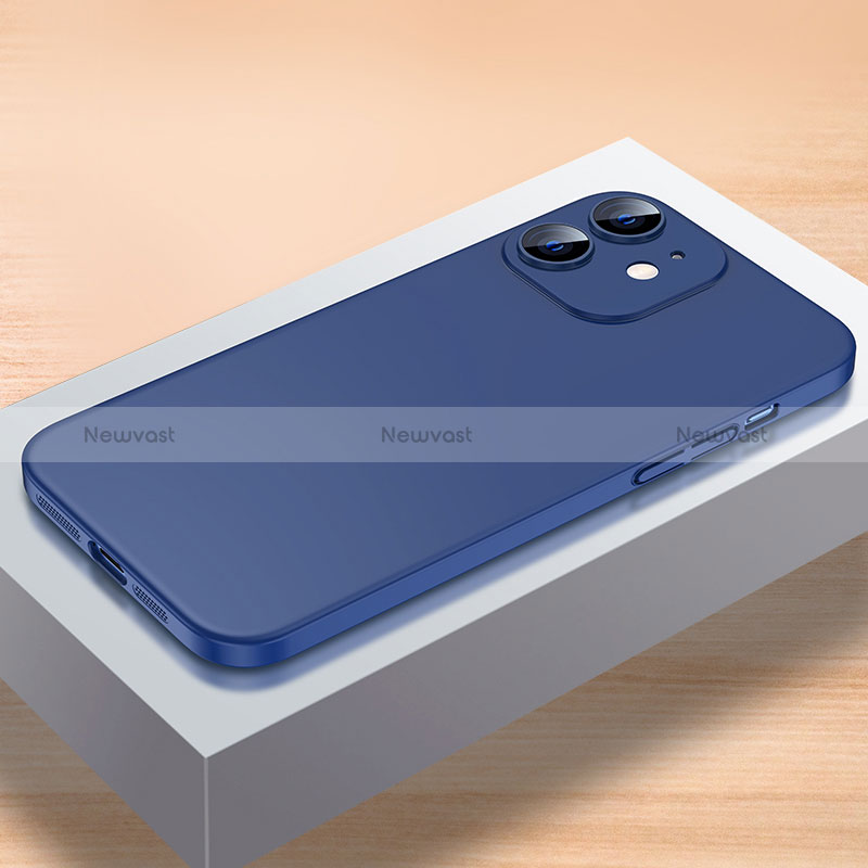 Hard Rigid Plastic Matte Finish Case Back Cover QC1 for Apple iPhone 12 Blue