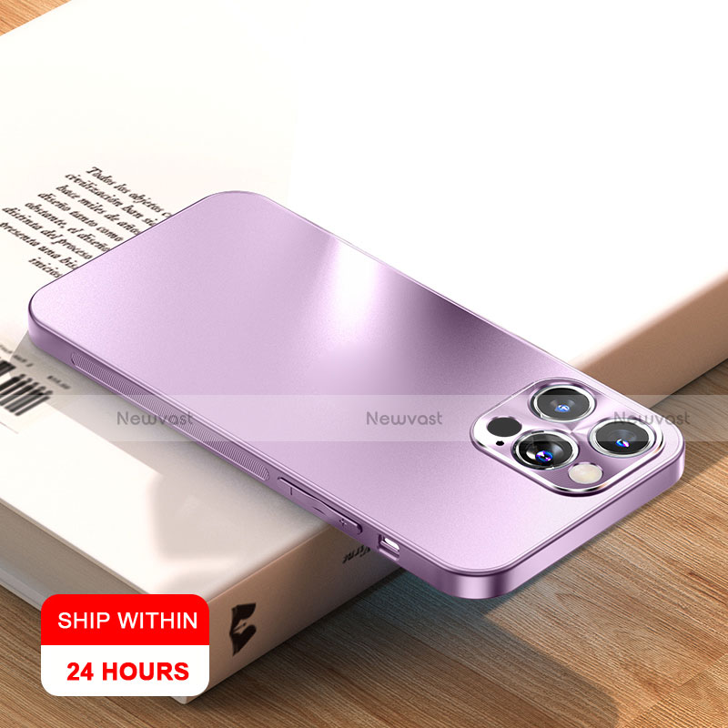 Hard Rigid Plastic Matte Finish Case Back Cover R01 for Apple iPhone 13 Pro Max Purple