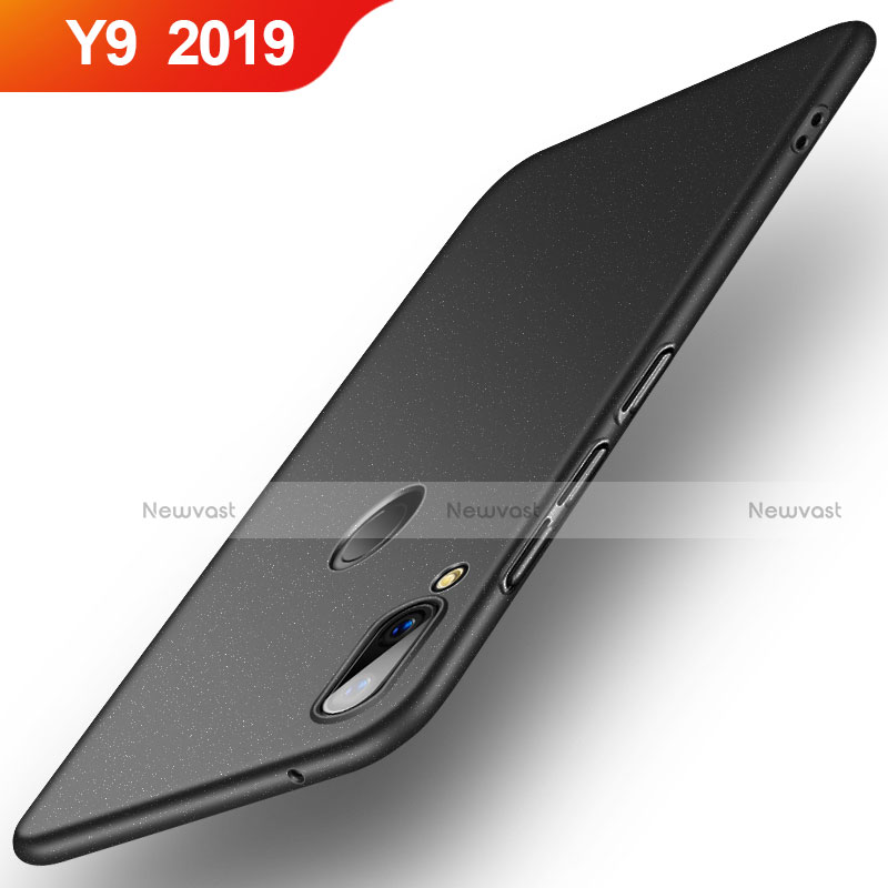 Hard Rigid Plastic Matte Finish Case Back Cover R01 for Huawei Y9 (2019) Black