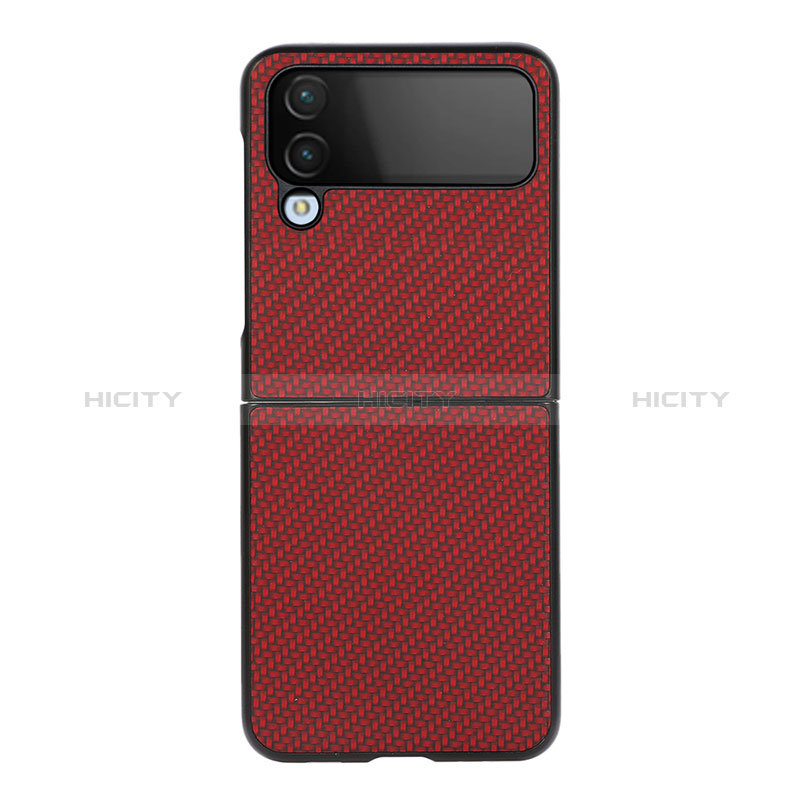 Hard Rigid Plastic Matte Finish Case Back Cover R01 for Samsung Galaxy Z Flip4 5G Red
