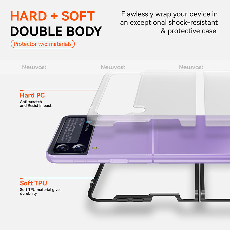 Hard Rigid Plastic Matte Finish Case Back Cover R02 for Samsung Galaxy Z Flip3 5G
