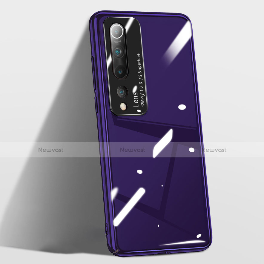 Hard Rigid Plastic Matte Finish Case Back Cover T01 for Xiaomi Mi 10 Purple