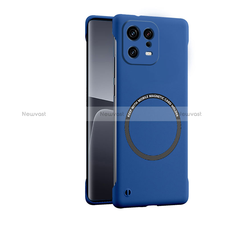 Hard Rigid Plastic Matte Finish Case Back Cover with Mag-Safe Magnetic for Xiaomi Mi 13 5G Blue