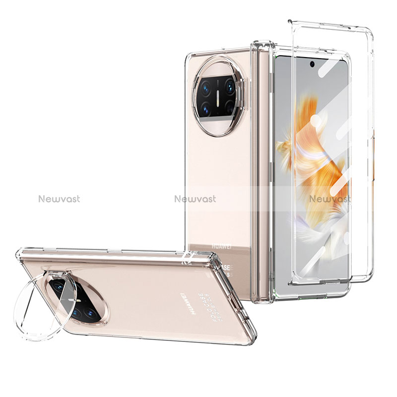 Hard Rigid Plastic Matte Finish Case Back Cover with Stand ZL1 for Huawei Mate X5