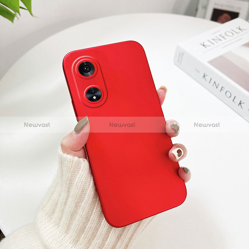 Hard Rigid Plastic Matte Finish Case Back Cover YK1 for Oppo A58 5G Red