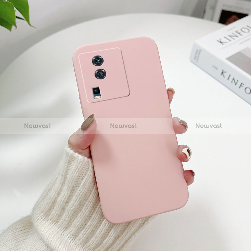 Hard Rigid Plastic Matte Finish Case Back Cover YK1 for Vivo iQOO Neo7 5G Pink