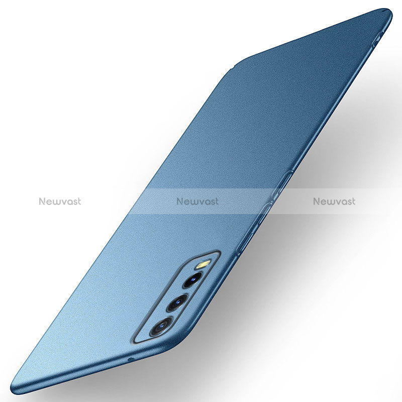 Hard Rigid Plastic Matte Finish Case Back Cover YK1 for Vivo Y12s Blue