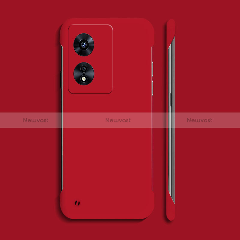 Hard Rigid Plastic Matte Finish Case Back Cover YK2 for Oppo A78 5G Red