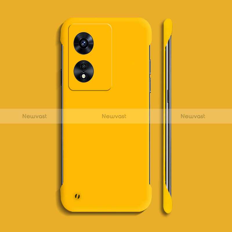 Hard Rigid Plastic Matte Finish Case Back Cover YK2 for Oppo A78 5G Yellow