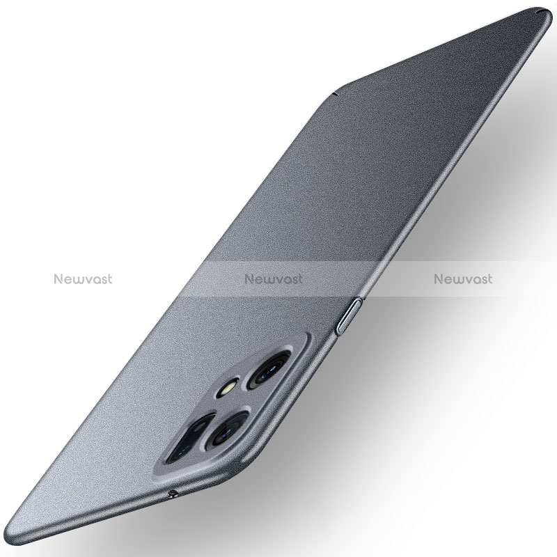 Hard Rigid Plastic Matte Finish Case Back Cover YK2 for Oppo Find X5 5G Gray